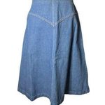 Vintage Cotton Denim Maxi Skirt with slight drop Photo 0