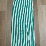 Body Central  Y2K Green & White Striped Maxi Dress - Size Large Photo 3