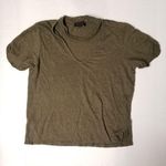 Sanctuary Olive Green Choker V-Neck Short Sleeve T-Shirt - Large Photo 0
