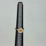 Goldtone Daisy Flower spinner fidget Ring split back Gold Photo 8