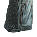 NWT Milwaukee Leather SFL2855 Black Motorcycle Jacket Ribbed Womens Small Photo 4