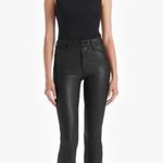 Mother‎ Denim The Insider Ankle Black Faux Leather Wax On Wax Off Jeans size 29 Photo 0