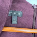 Talbots burgundy dress pullover zip back hoop & loop closure plus size 14 Photo 7