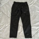 ZARA  Faux Leather Black Cargo Pants Photo 0