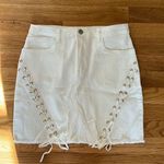 by the way. NWOT white jean skirt Photo 0