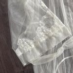 Victoria's Secret Cream Sheer Robe Intimates Sleepwear with Lace Beaded detail Photo 6