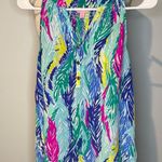 Lilly Pulitzer 100% silk Multicolor Tropical Print Top Photo 0
