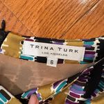 Trina Turk  Womens Jewel Tone Metallic Silk Sheath Cocktail Dress Photo 1