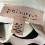 Philosophy  Black & White Striped Sleeveless Sweater Women's XL Photo 3