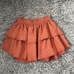 Aerie  Burnt Orange Mini Ruffle Skirt Size Small Photo 0