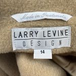 Larry Levine  Pea Coat Italy Camel Hair Vintage Women's Double Breasted Size L 14 Photo 2
