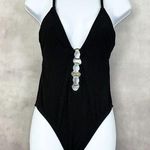 Shade & Shore Shade Shore Womens Swimsuit Size Medium Black Gold One Piece Beach Summer Travel Photo 0