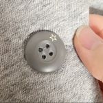 Converse one star grey buttoned sweat jacket sz S Photo 7