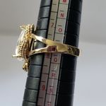 Gold Filled Ring Turtle with Crystal Photo 6