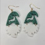 Christmas Gnome Earrings 🎅✨ Green Hat & White Beard Photo 3