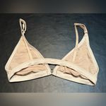PINK - Victoria's Secret  Beige Floral Embroidered Unlined bralette. Photo 3