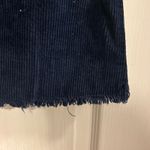 Indigo Rein Navy Blue Corduroy Button Fly A-Line Frayed Hem Mini Skirt Size 9 Photo 7