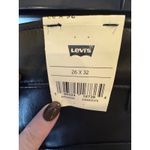 Levi's  Pants Women 26 Black Faux Leather Baggy Dad Mid Rise Straight Leg NWT Photo 9