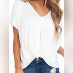 Articles of Society New  white knot front short sleeve oversized top sz S M Photo 0