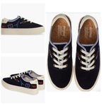 Soludos Velvet Paris Platform Sneakers In Navy Size 9 $169 Extra Shoe Strings Photo 1