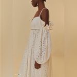 Farm Rio NWT  Off-White 3D Flower Maxi Dress Size Medium Photo 2