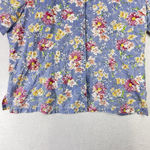Bobbie Brooks Blouse Short Sleeve Womens 22W /24W Floral Vintage Shirt Blue Photo 4