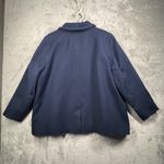 Talbots  Jacket Size 3X Plus Navy Blue Double Breasted Peacoat Preppy Nautical Photo 2