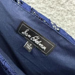 Sam Edelman  Bodycon Dress Womens 8 Blue Lace Overlay‎ Ruched Party Event Y2K Photo 7