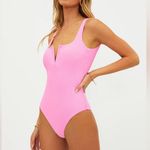 Beach Riot  Tropez One Piece Prism Pink, Size Medium, $178 Photo 8