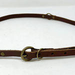 American Eagle Thin .5" Leather Harness Belt Brown Size L Photo 0