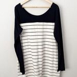 Lole LOLË | Black White Atripe Black Colorblock Mini Shirt Dress Tunic | Size XL Photo 0