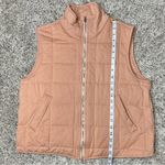 Pink Lily Quilted Full Zip Sleeveless Vest Large L Dusty Mauve Pink Cotton Photo 7