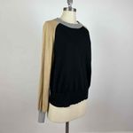 MONROW Black Tan Color Block Pullover Sweater Size XL Photo 5
