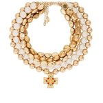 8 Other Reasons Layered Cross Necklace in Gold Womens Collar Beaded Beach Photo 0