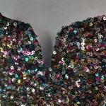 SO  Alter Ego S Multi Sequined Bustier in Confetti Noir NEW Photo 4