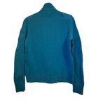 Lauren Ralph Lauren Sweater Mock Neck Cable Blue Zip Boat Nautical Preppy M Size M Photo 1