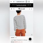 Madewell  Luxe Raglan Sweatshirt in Black and White Stripe Small Photo 1