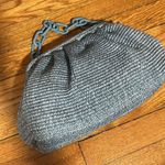 Urban Expression NEW Boutique Urban Expressions Blue Woven Clamshell Bag Photo 4