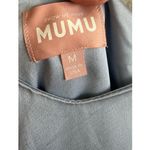 Show Me Your Mumu Dalia Maxi Dress in Steel Blue Luxe Satin M Photo 4