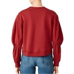 Tibi  NEW Sculpted Sleeve Sweatshirt Dark Red Photo 1