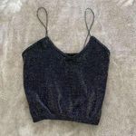 Free People Intimately Black and Sparkly Gold Tank Top Photo 0