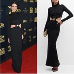 Staud Arlette Cutout Maxi Dress XL Gold Photo 5