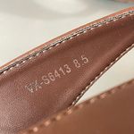 VIUGJNEX Women’s Brown Thong Heels – Size 8.5 – Square Toe Kitten Heel Sandals Photo 3