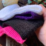 100% HANDMADE BY CAMI SOFT WARM WOOL 4 set of headbands , ear cover !! Black Photo 3