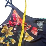 Love Ryan  Navy Blue Floral Jumpsuit Romper Spaghetti Straps Large Dark Flower Photo 4