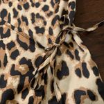 Lulus Madelynn brown leopard print tie-front top size M Photo 5