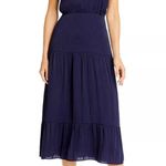 Sam Edelman Parachute High Neck Tiered-Skirt Dress, Navy Size 14 New w/Tag $138 Photo 6