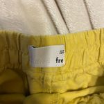 Aritzia Wilfred Free Mustard Yellow Linen Blend Shorts Small Photo 2
