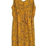 Cupcakes and Cashmere Yellow Floral Midi Dress Size Large Photo 0