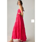 Anthropologie New! Let Me Be Cutout Tiered Dress in Magenta, women size XS Photo 3